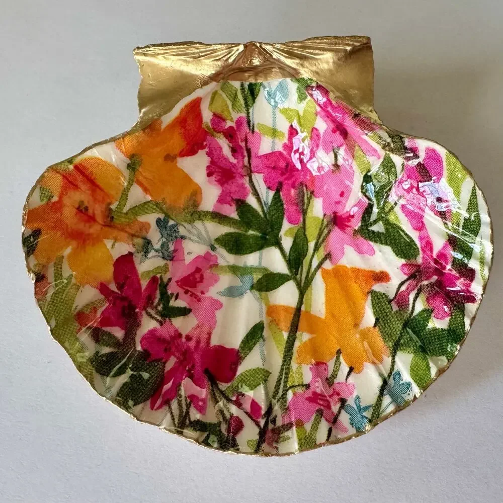 Bright wildflower foliage Trinket Dish